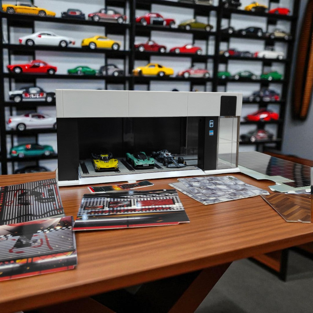 Electric Motorized Garage – Voice Control, 1:64 Scale Display Diorama for Die-Cast Cars (PosterCars /Tomica/Mini GT)