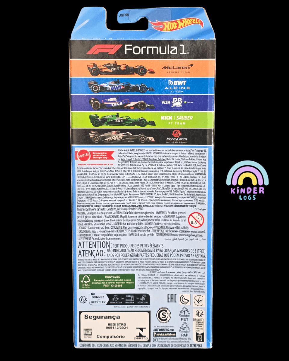 Hot Wheels 'Formula 1 Team' 5 Cars Pack (Imported)