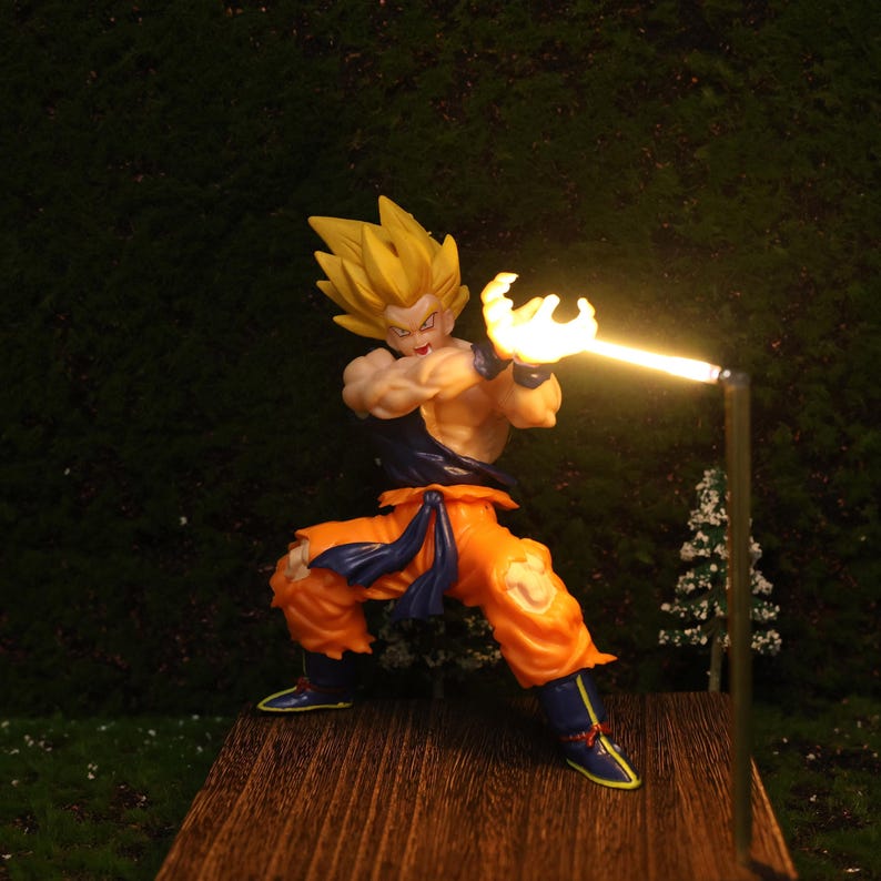 Super Saiyan Energy Blast Night Light Anime Gamer LED Lamp Power Attack Light