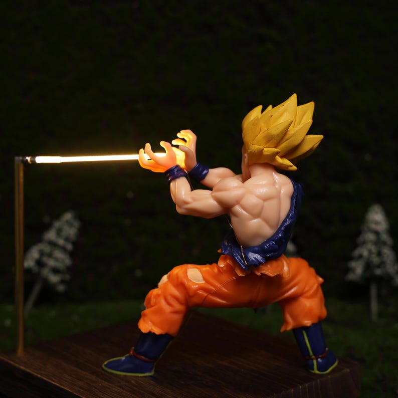 Super Saiyan Energy Blast Night Light Anime Gamer LED Lamp Power Attack Light