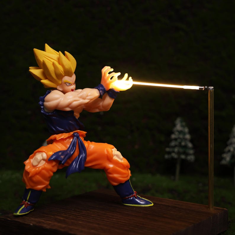 Super Saiyan Energy Blast Night Light Anime Gamer LED Lamp Power Attack Light