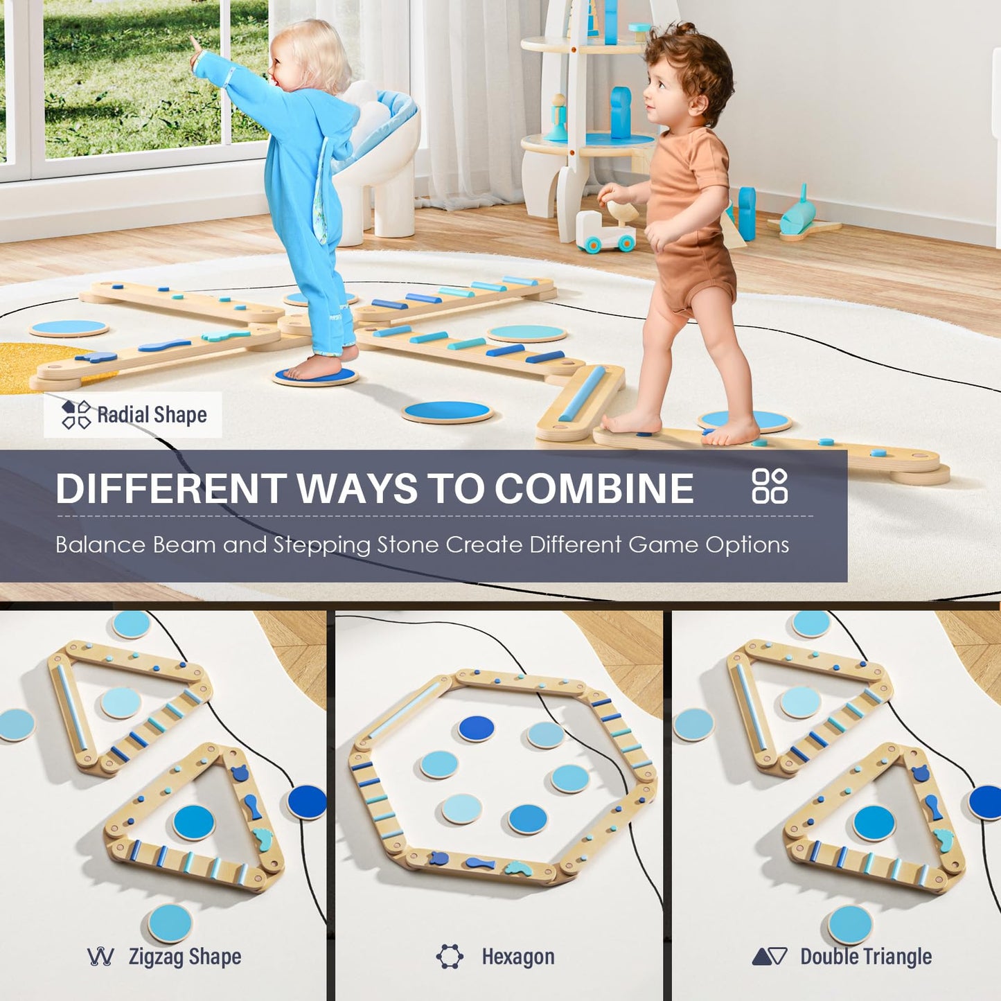 Anchor Series Balance Beam (6pcs) – 3 Color Options