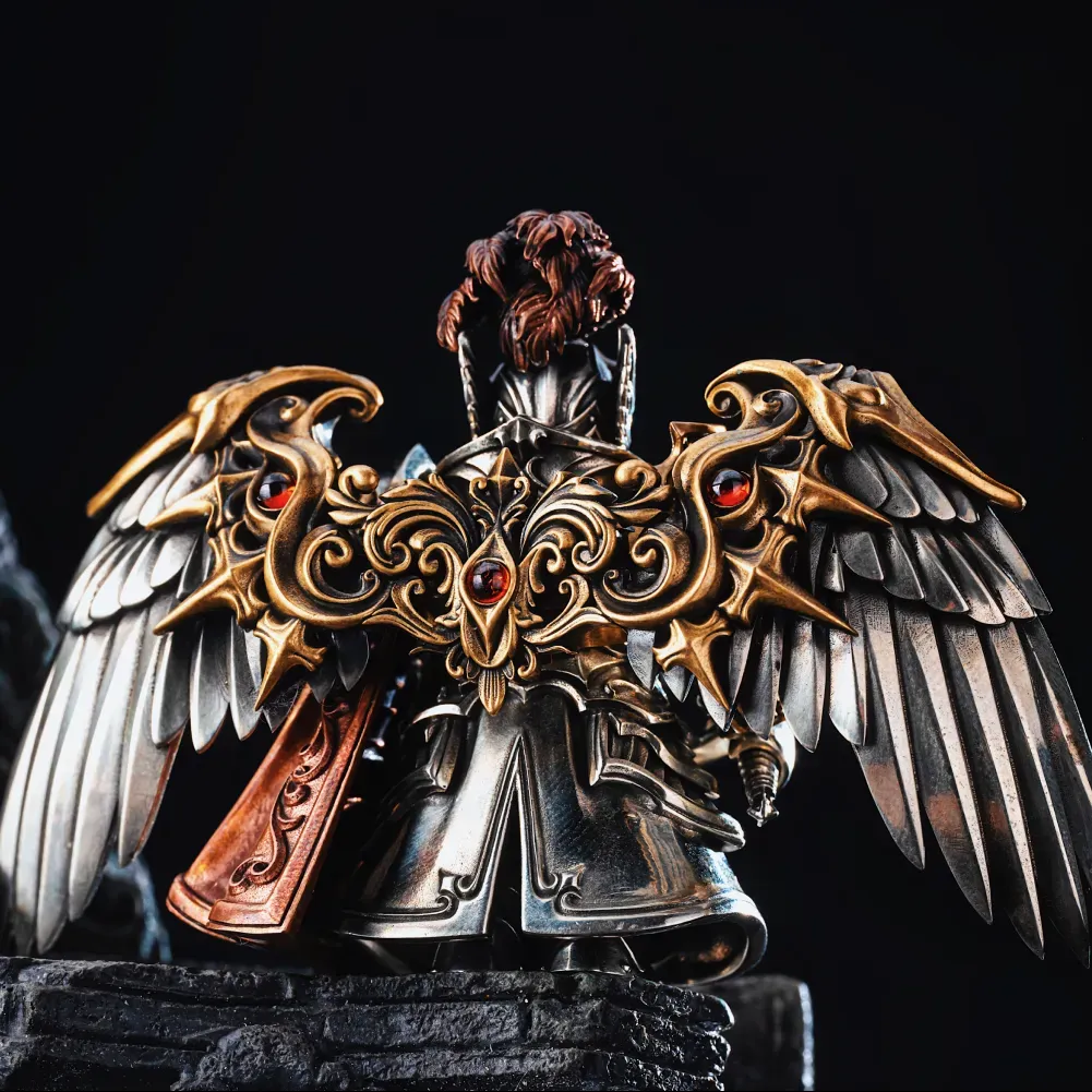 Crimson Templar Collectible Figure Detachable Bronze Copper Knight Statue
