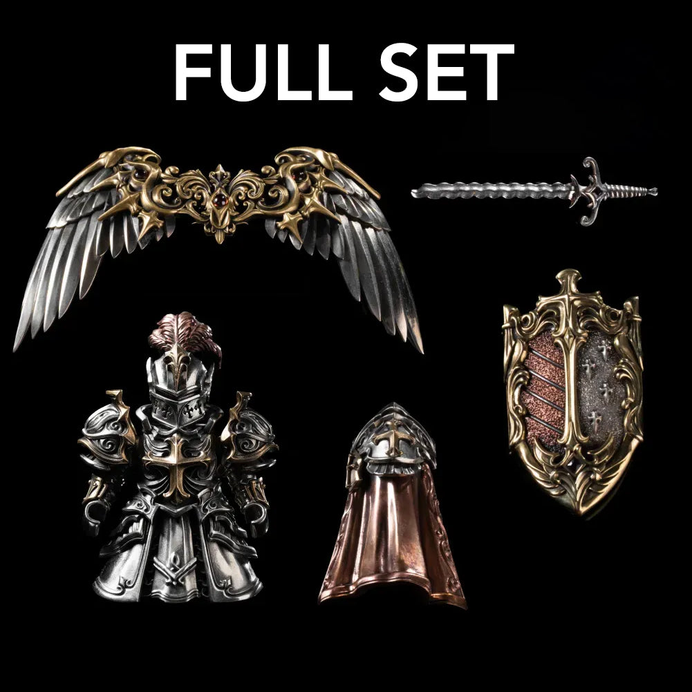 Crimson Templar Collectible Figure Detachable Bronze Copper Knight Statue