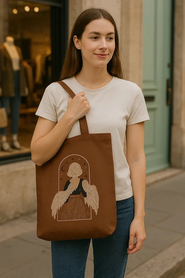 Brown Canvas Casual Tote Bag