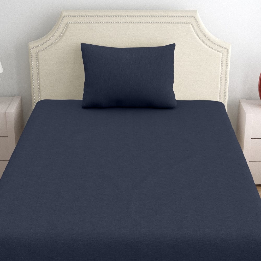 Fitted Bedsheet - Single/Navy