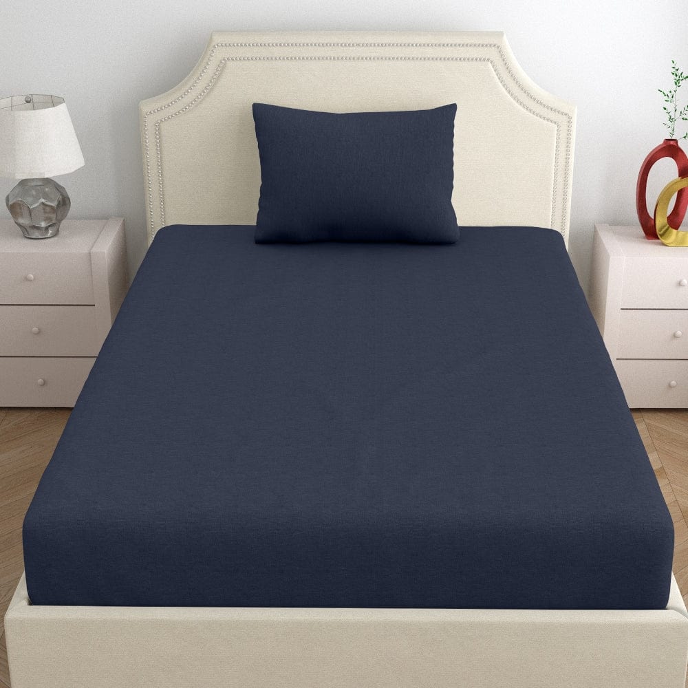 Fitted Bedsheet - Single/Navy