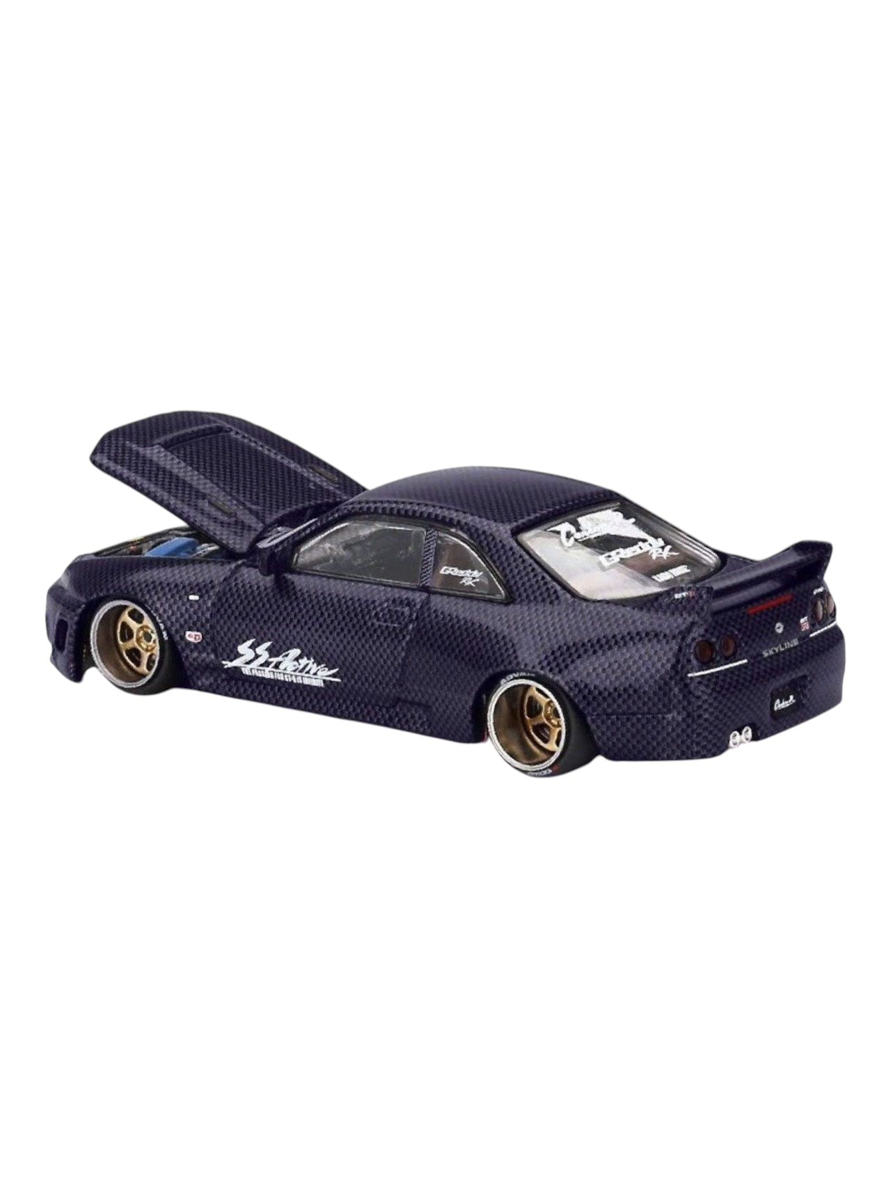 Mini GT Kaido House Nissan Skyline GT-R (R33) Active Carbon R V2 Code-163 1:64 Scale