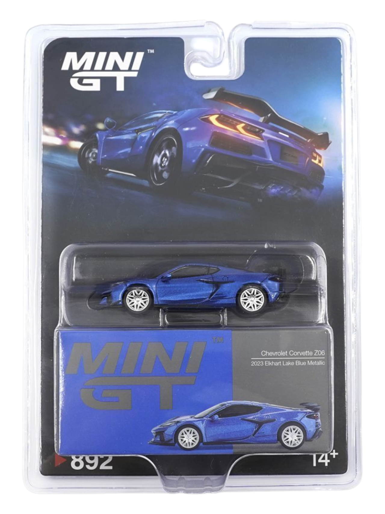 Mini GT Chevrolet Corvette Z06 (2023 Elkhart Lake Blue Metallic) Code-892 1:64 Scale
