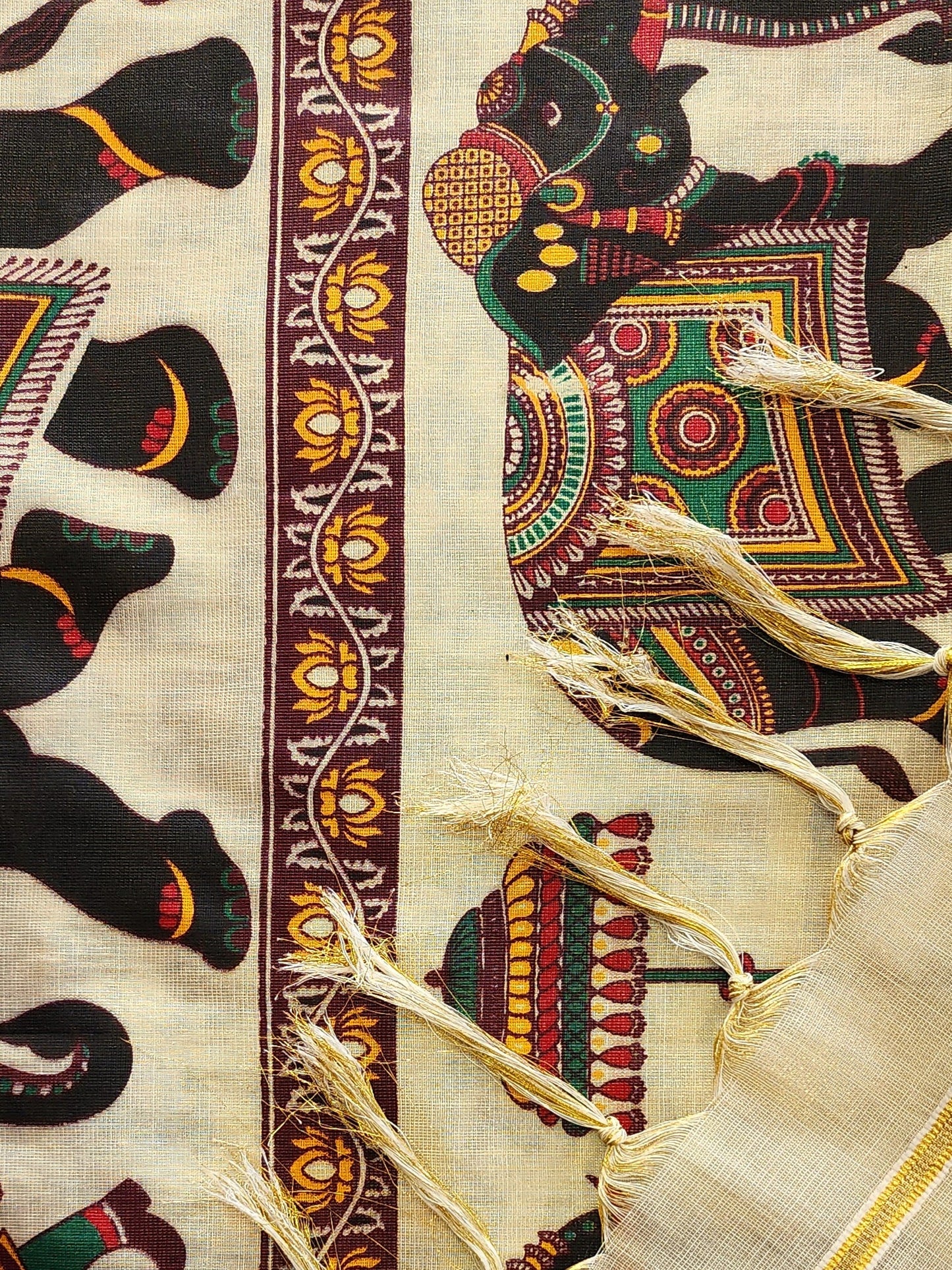 Kerala Tissue Saree with Digital Prints