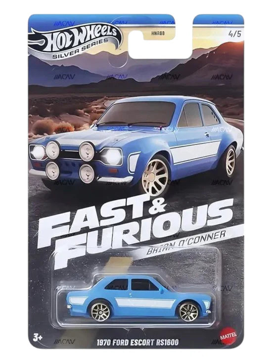 Hot Wheels 2025 Silver Series Fast and Furious Brian o'conner Cars 1:64 Scale - Set Of 5