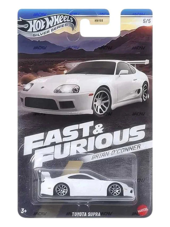 Hot Wheels 2025 Silver Series Fast and Furious Brian o'conner Cars 1:64 Scale - Set Of 5