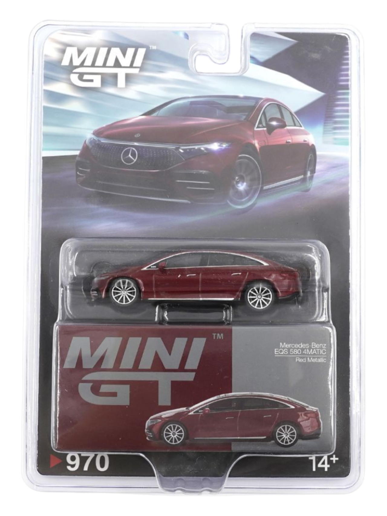Mini GT Mercedes-Benz EQS 580 4Matic (Red Metallic) Code-970 1:64 Scale