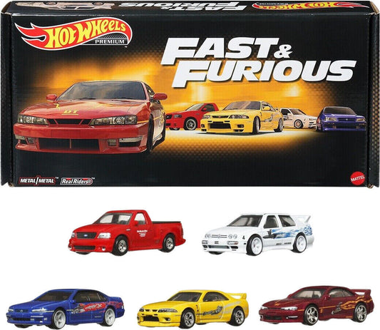 Hot Wheel Fast & Furious Premium Bundle Box Set R33 S15 Jetta F-150 Maxima