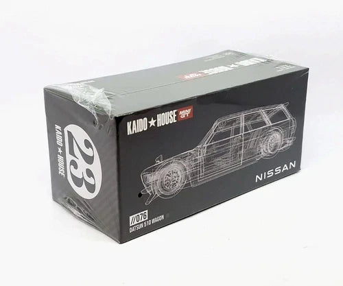KAIDO HOUSE x Mini GT 076 Datsun KAIDO 510 Wagon CARBON FIBER V3 New