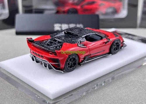 GB HKM 1:64 Red Mansory F9xx Convertible Sports Model Diecast Collect Car