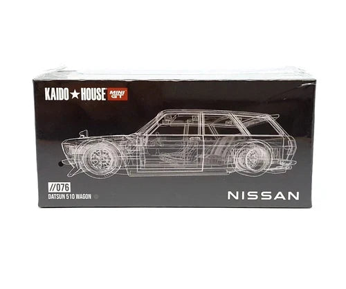 KAIDO HOUSE x Mini GT 076 Datsun KAIDO 510 Wagon CARBON FIBER V3 New