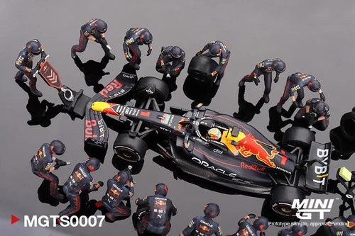 Mini GT 1:64 Oracle Red Bull Racing RB18 #1 Max V. 2022 Pit Crew Set