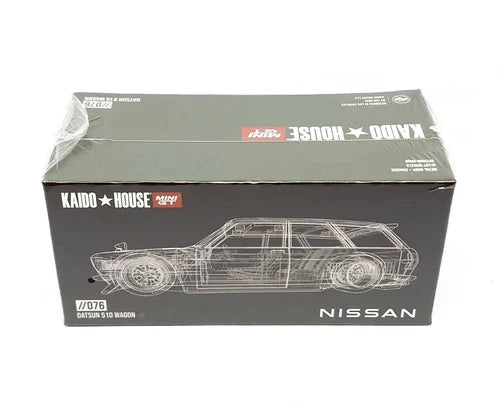 KAIDO HOUSE x Mini GT 076 Datsun KAIDO 510 Wagon CARBON FIBER V3 New