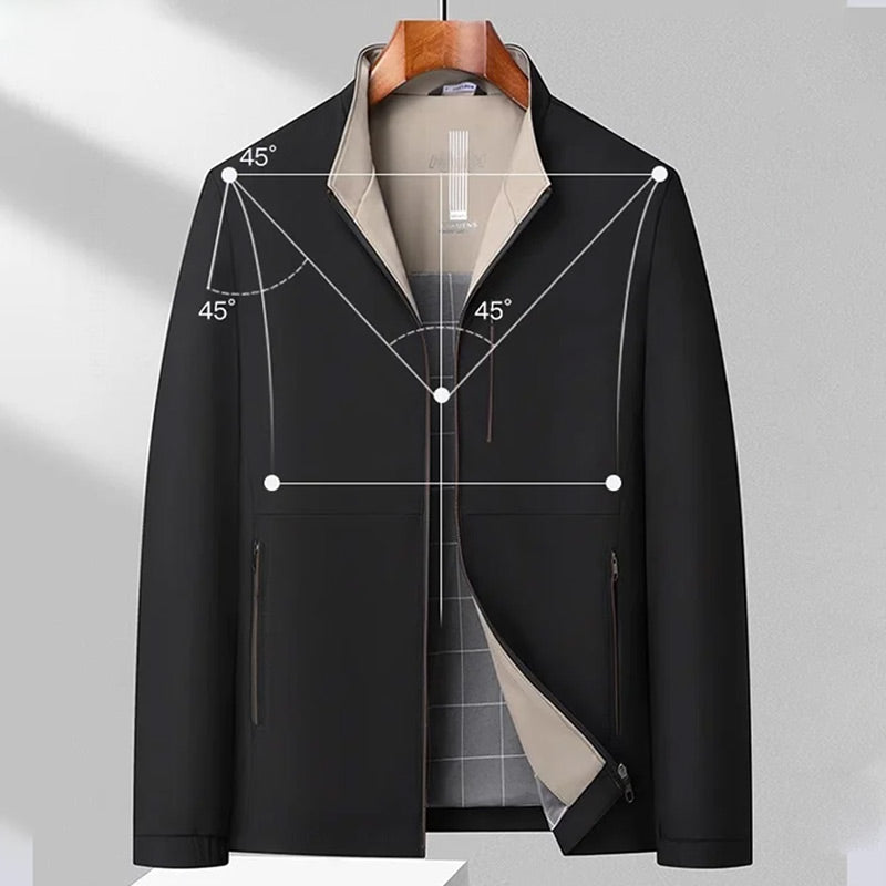 Middle Aged Men's Jacket With Zipper