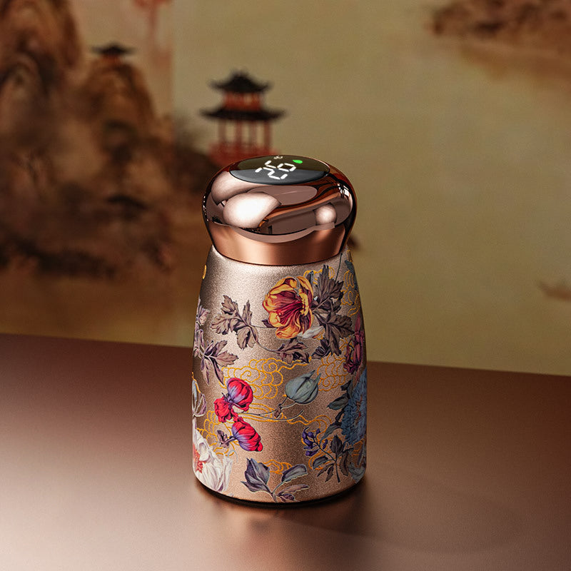 Vintage Portable Smart Insulated Mug With SMART LED TEMPERATURE DISPLAY