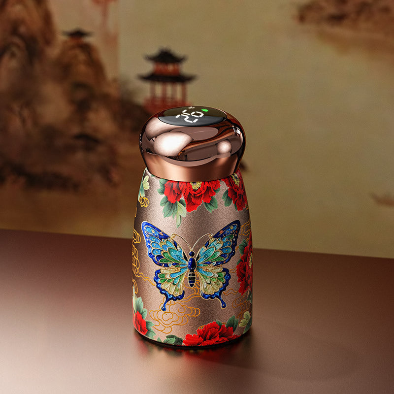 Vintage Portable Smart Insulated Mug With SMART LED TEMPERATURE DISPLAY