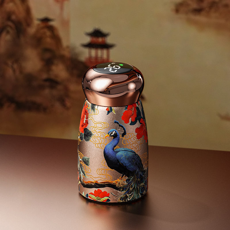 Vintage Portable Smart Insulated Mug With SMART LED TEMPERATURE DISPLAY
