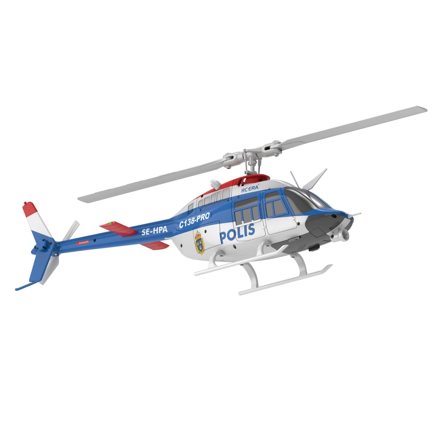 RC ERA C138 PRO 6CH Brushless Police RC Helicopter with Optical Flow & LED Lights