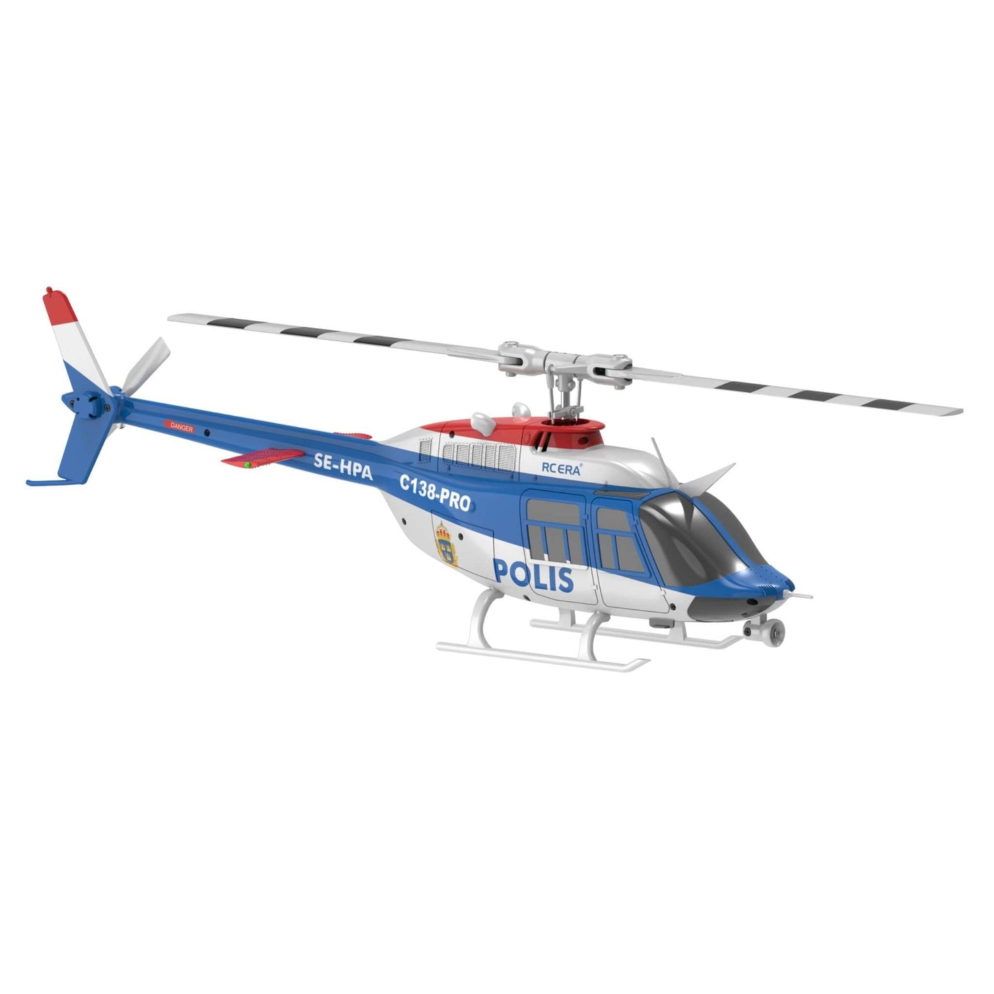RC ERA C138 PRO 6CH Brushless Police RC Helicopter with Optical Flow & LED Lights