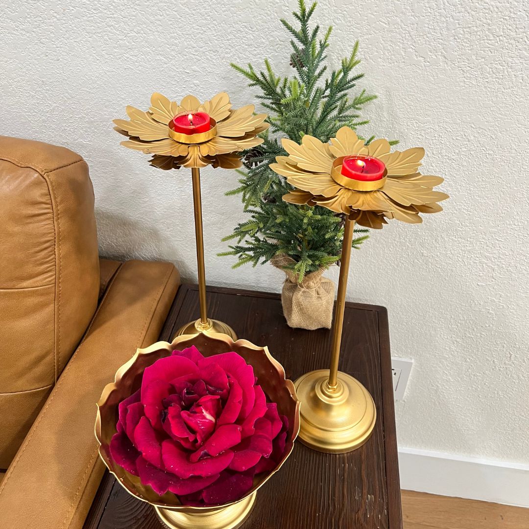 Flower T-light Holder - Set of 3