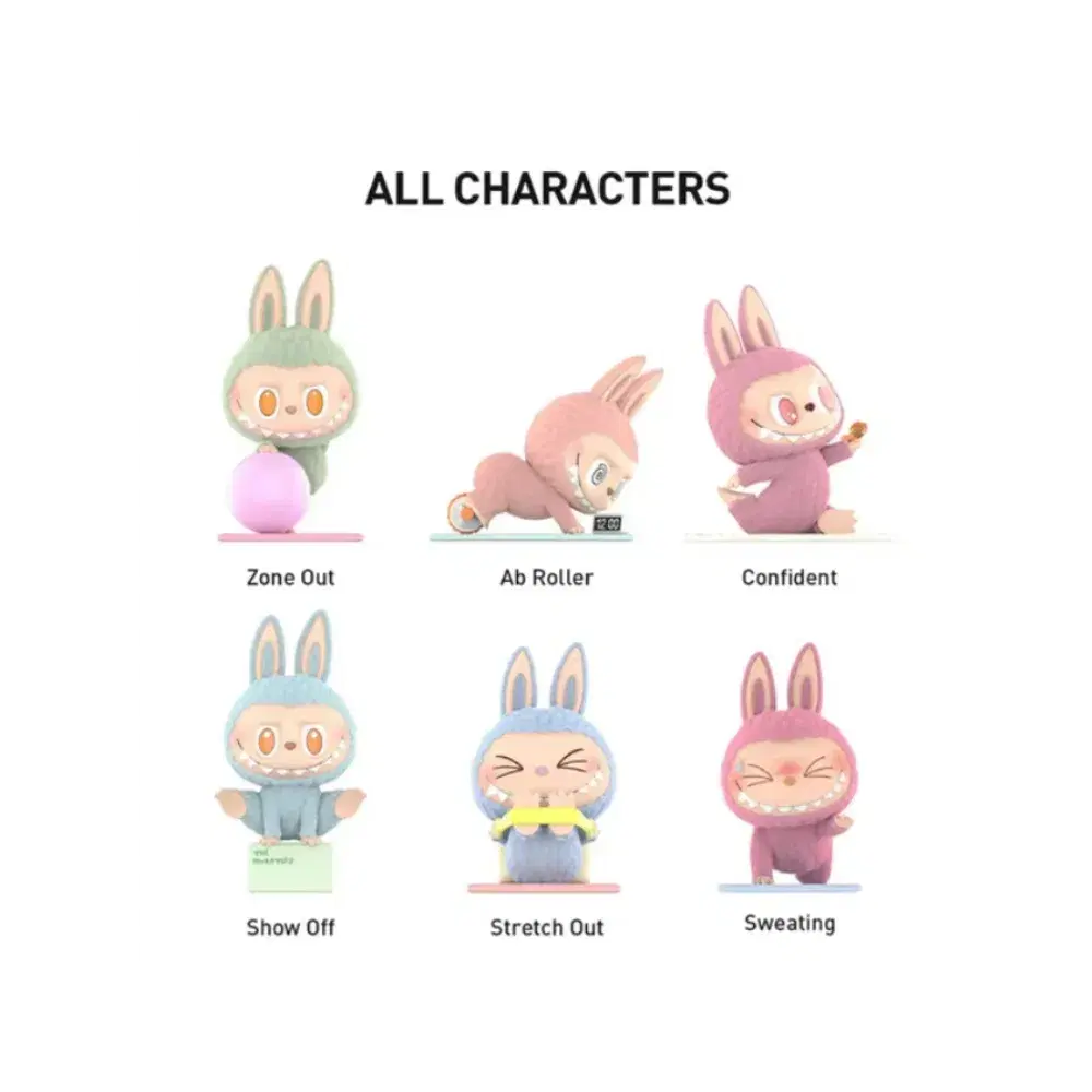 The Monsters Lazy Yoga Series Figures Sealed Case