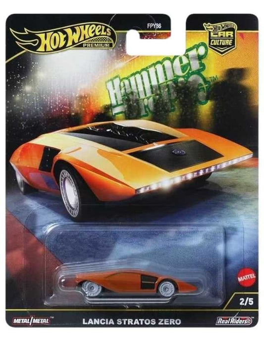 Hotwheels Hammer Drops Lancia Stratos Zero Imported Premium 1:64 Scale