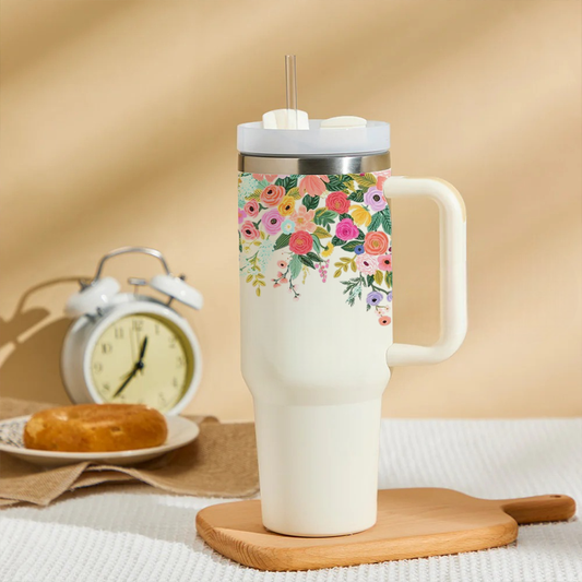 Personalised BotaniCup Tumbler with Straw & Lid