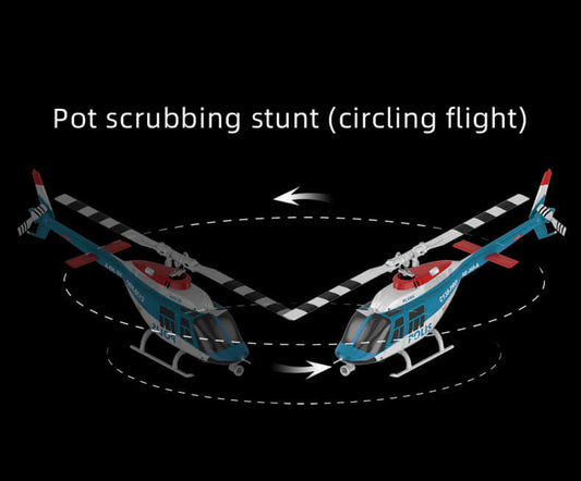 RC ERA C138 PRO 6CH Brushless Police RC Helicopter with Optical Flow & LED Lights