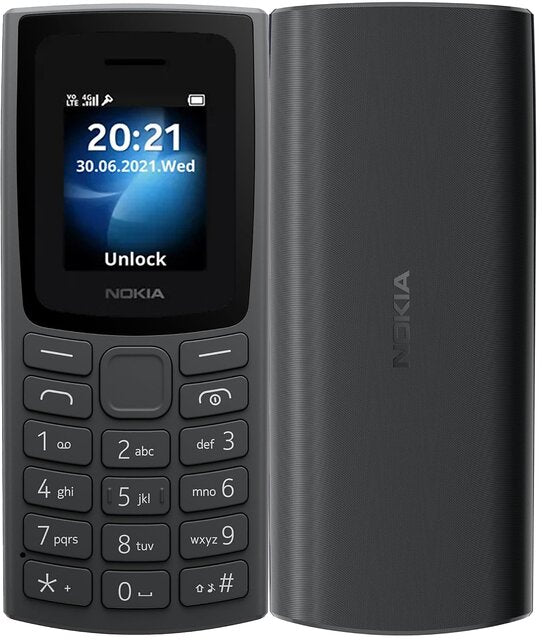 Nokia 105, 4G, 2023 (Dual SIM, 1.77 Inch Display, Blue)