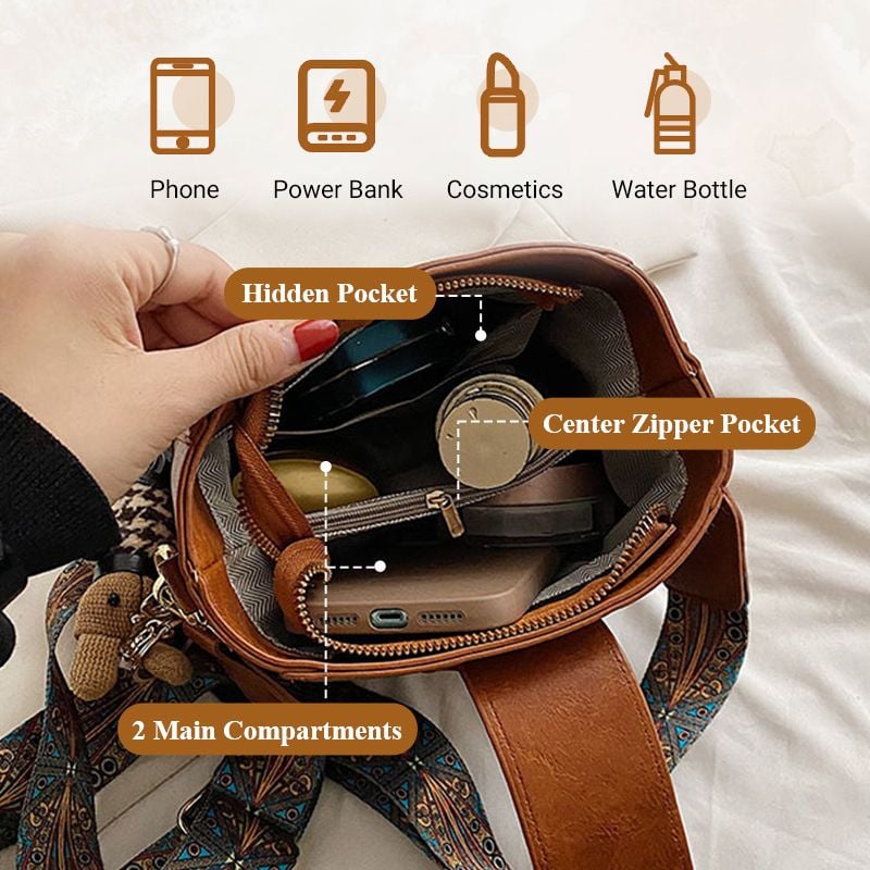 🎁LAST DAY SALE👜Vintage Fashion Bag with Adjustable Wider Shoulder Strap