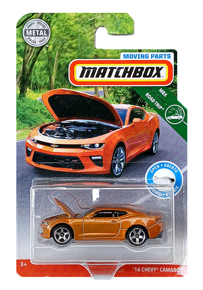 EXCLUSIVES Matchbox Moving Parts '16 Chevy Camaro - Brown - 2018 Card