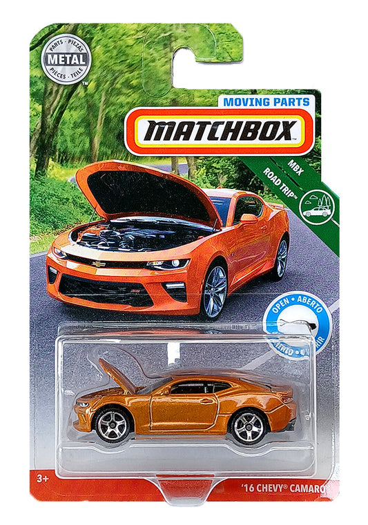 EXCLUSIVES Matchbox Moving Parts '16 Chevy Camaro - Brown - 2018 Card