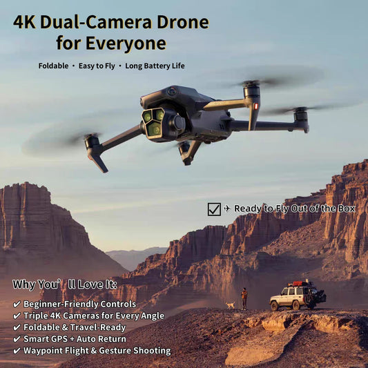 4K HD Camera Drone – Perfect for Travel, Photography & Gifting  Foldable · Easy to Fly · Long Battery Life