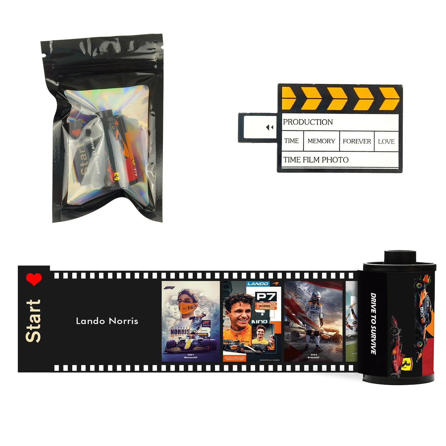 [Souvenir] Lando Norris F1 Film Roll – McLaren Racing Collectible(10 Frames)