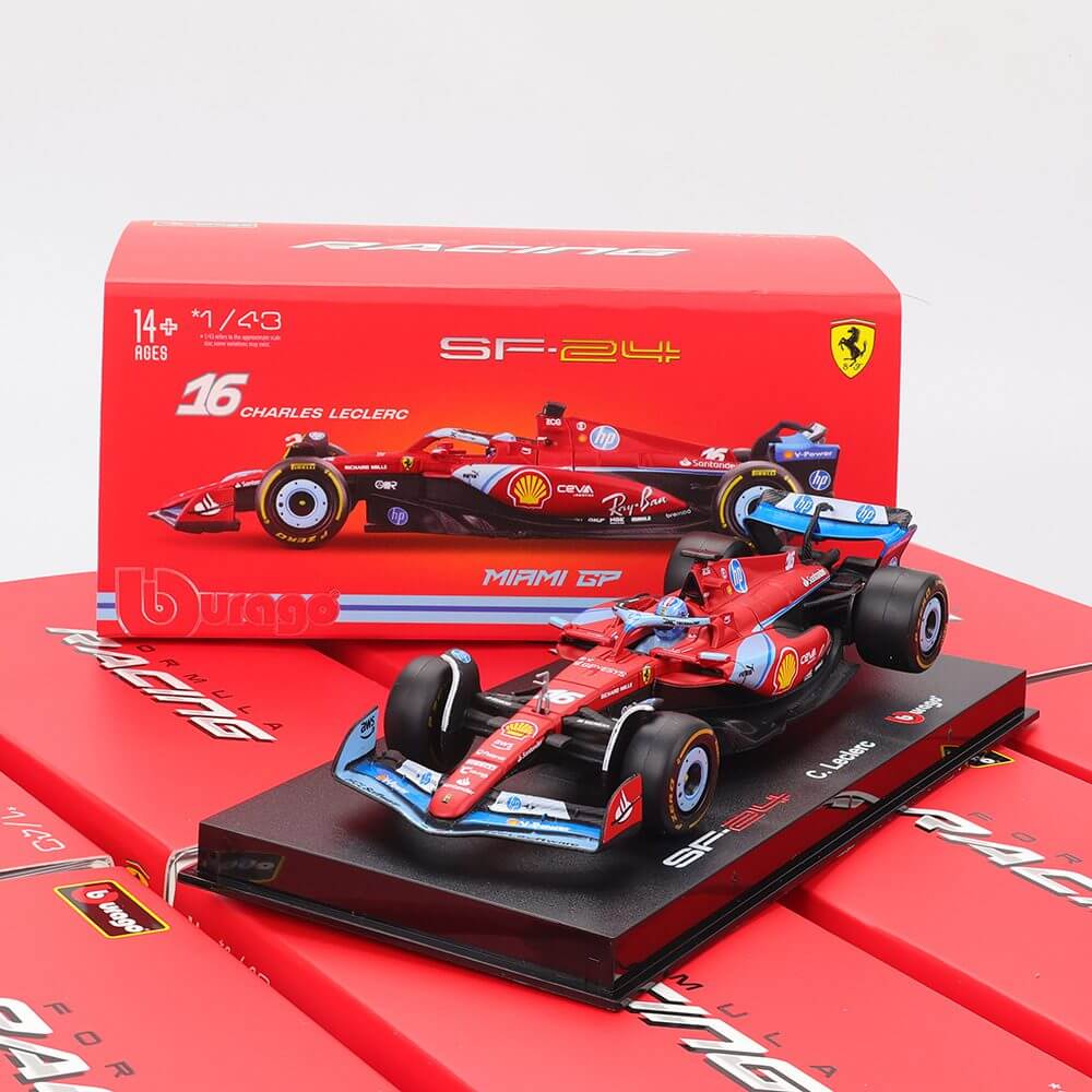1:43 Ferrari 2024 SF24 #16 #55 - Miami GP