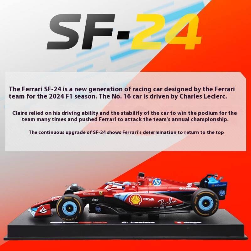 1:43 Ferrari 2024 SF24 #16 #55 - Miami GP