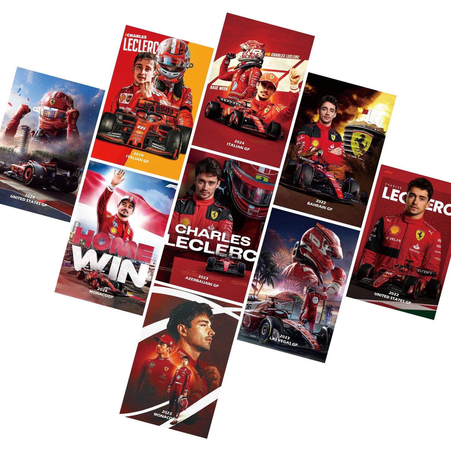 [Souvenir] Charles Leclerc Ferrari Postcard Set (10 Cards)
