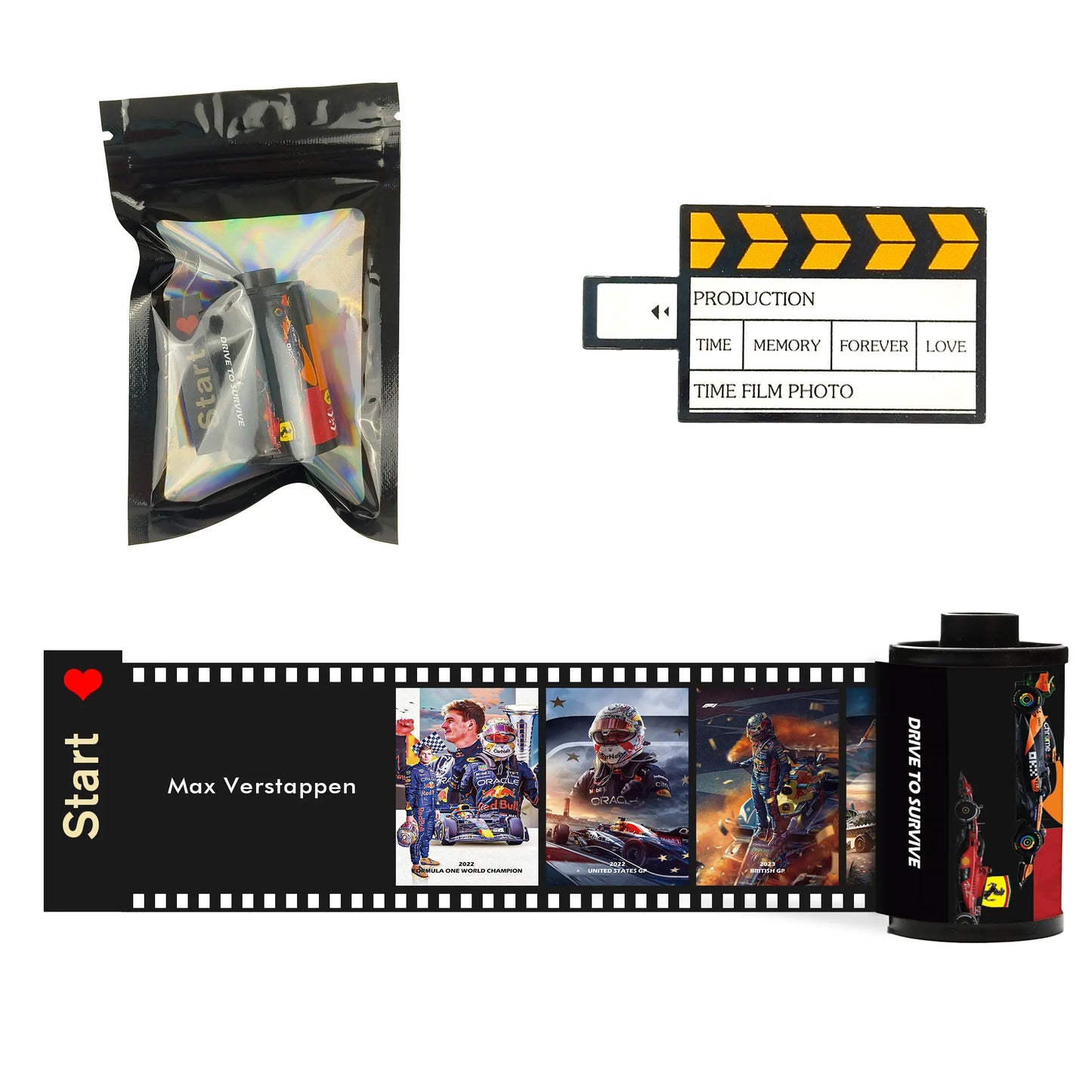 [Souvenir] Max Verstappen F1 Film Roll - Red Bull Racing Collectible(10 Frames)