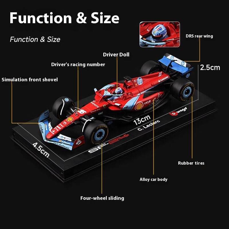 1:43 Ferrari 2024 SF24 #16 #55 - Miami GP