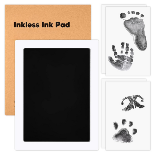 Inkless baby hand & footprint ink pad with 5 papers