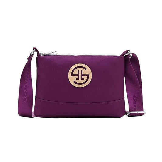 Vegan Leather Crossbody Bag with Adjustable Strap & Large Capacity & Simple Style Shoulder Purse for Ladies