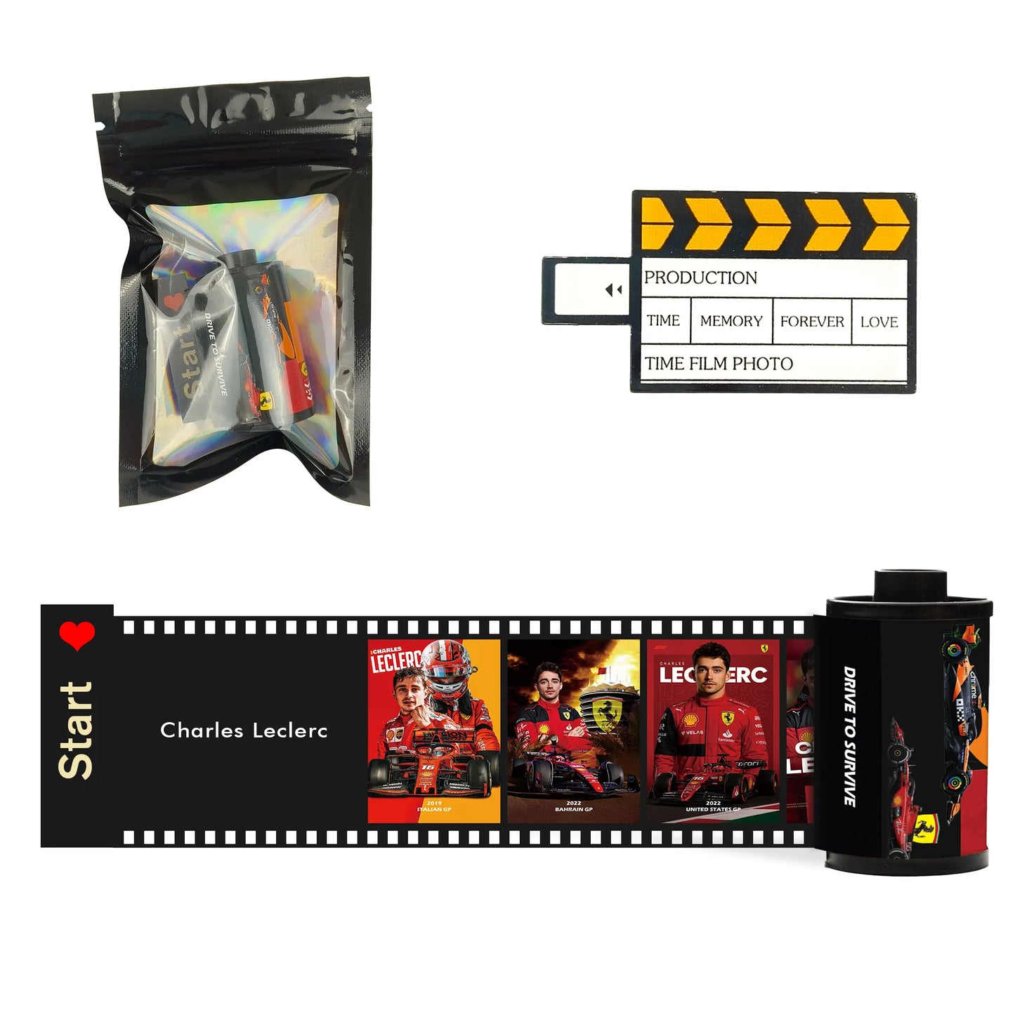 [Souvenir] Charles Leclerc F1 Film Roll - Ferrari Collectible(10 Frames)