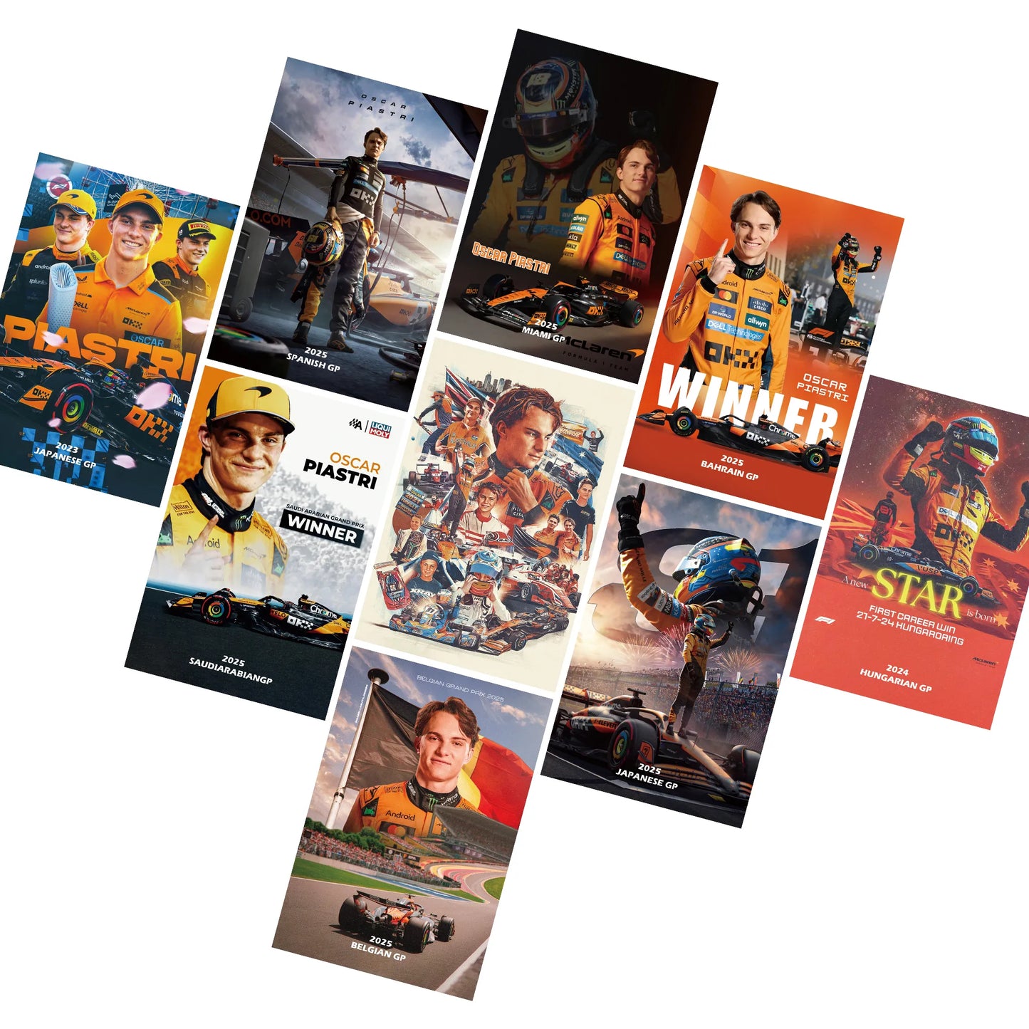 [Souvenir] Oscar Piastri McLaren Postcard Set (10 Cards)
