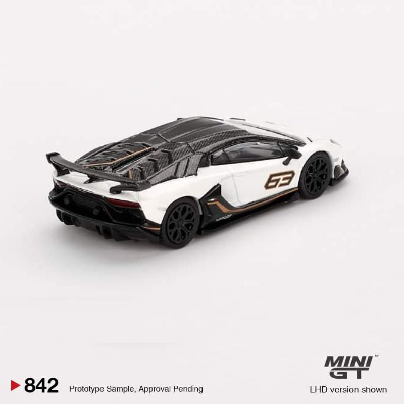 MINI GT Lamborghini Aventador SVJ 63 Bianco Asopo